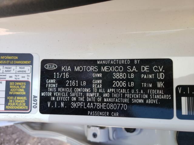 Photo 9 VIN: 3KPFL4A78HE080770 - KIA FORTE 