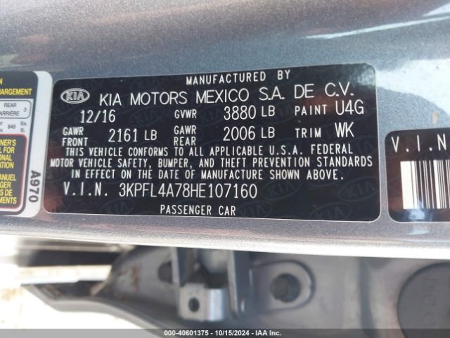 Photo 8 VIN: 3KPFL4A78HE107160 - KIA FORTE 