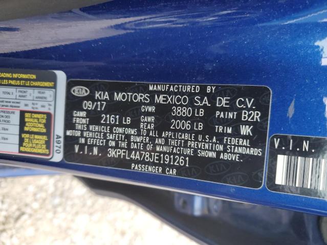 Photo 9 VIN: 3KPFL4A78JE191261 - KIA FORTE LX 