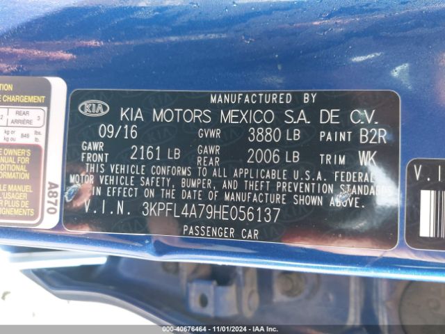 Photo 8 VIN: 3KPFL4A79HE056137 - KIA FORTE 