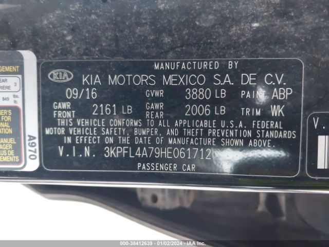 Photo 8 VIN: 3KPFL4A79HE061712 - KIA FORTE 