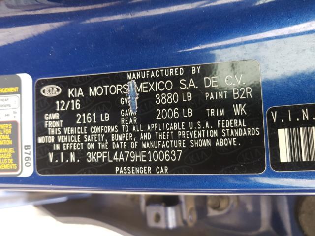 Photo 9 VIN: 3KPFL4A79HE100637 - KIA FORTE LX 