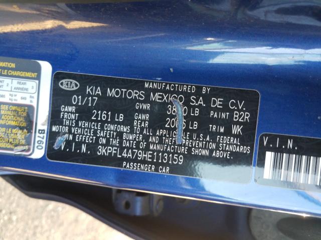 Photo 9 VIN: 3KPFL4A79HE113159 - KIA FORTE LX 