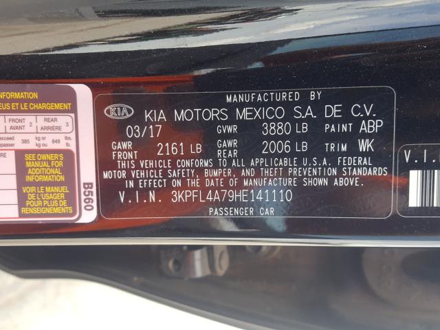 Photo 9 VIN: 3KPFL4A79HE141110 - KIA FORTE LX 