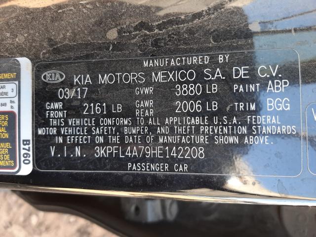 Photo 9 VIN: 3KPFL4A79HE142208 - KIA FORTE LX 