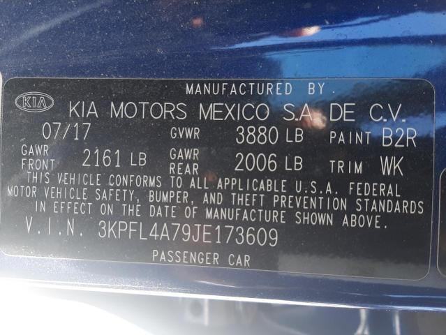 Photo 9 VIN: 3KPFL4A79JE173609 - KIA FORTE LX 