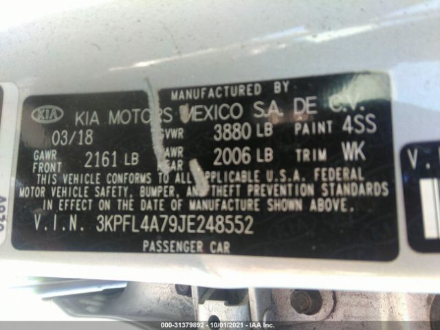 Photo 8 VIN: 3KPFL4A79JE248552 - KIA FORTE 