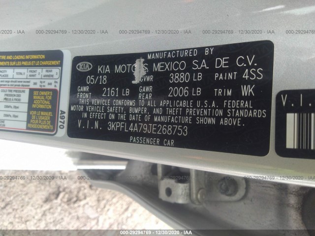 Photo 8 VIN: 3KPFL4A79JE268753 - KIA FORTE 