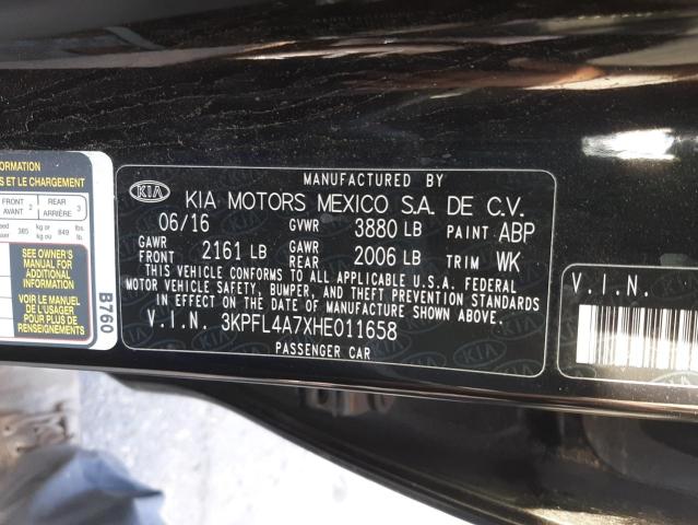 Photo 9 VIN: 3KPFL4A7XHE011658 - KIA FORTE LX 