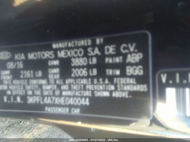 Photo 8 VIN: 3KPFL4A7XHE040044 - KIA FORTE 