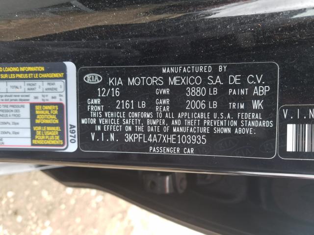 Photo 9 VIN: 3KPFL4A7XHE103935 - KIA FORTE LX 