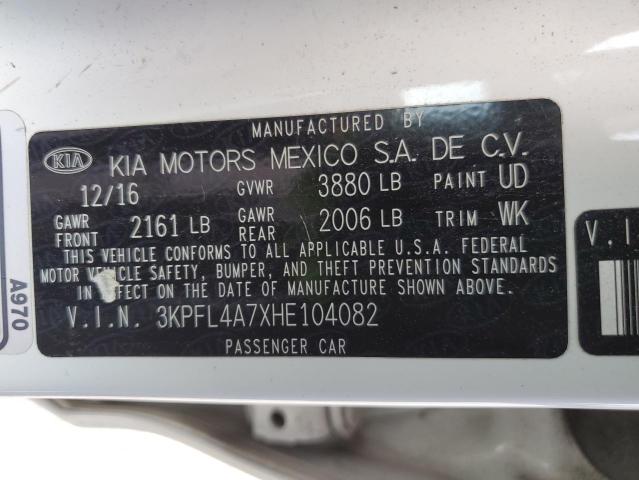 Photo 11 VIN: 3KPFL4A7XHE104082 - KIA FORTE LX 