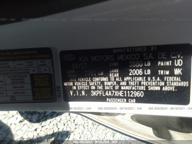 Photo 8 VIN: 3KPFL4A7XHE112960 - KIA FORTE 