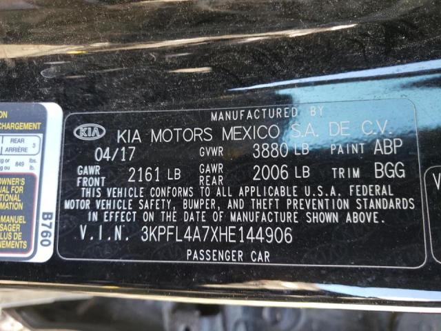 Photo 9 VIN: 3KPFL4A7XHE144906 - KIA FORTE LX 