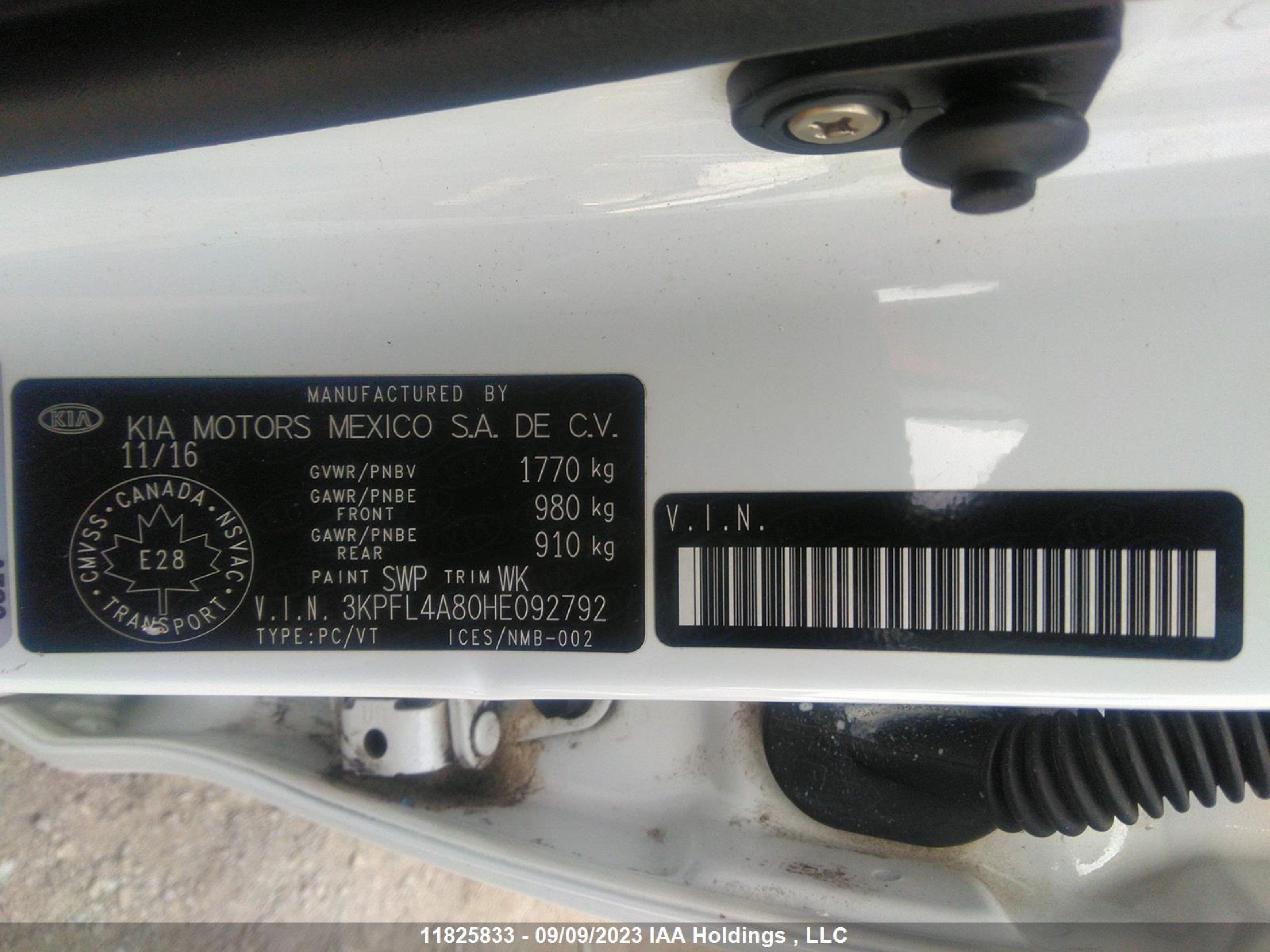 Photo 8 VIN: 3KPFL4A80HE092792 - KIA FORTE 