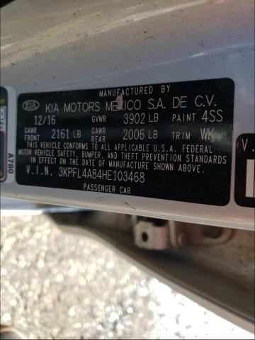 Photo 9 VIN: 3KPFL4A84HE103468 - KIA FORTE EX 