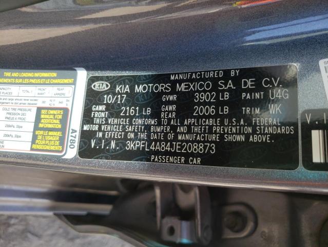 Photo 9 VIN: 3KPFL4A84JE208873 - KIA FORTE EX 