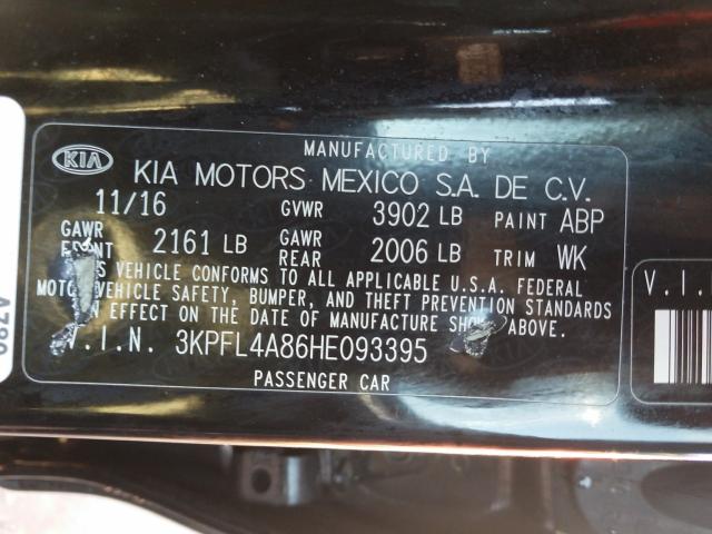 Photo 9 VIN: 3KPFL4A86HE093395 - KIA FORTE EX 