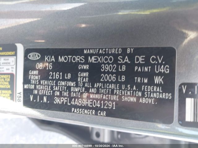 Photo 8 VIN: 3KPFL4A89HE041291 - KIA FORTE 