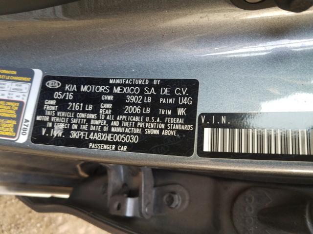 Photo 9 VIN: 3KPFL4A8XHE005030 - KIA FORTE EX 