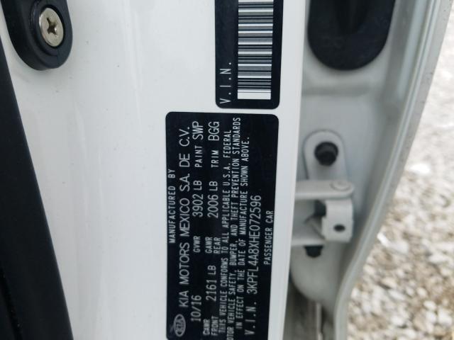 Photo 9 VIN: 3KPFL4A8XHE072596 - KIA FORTE EX 