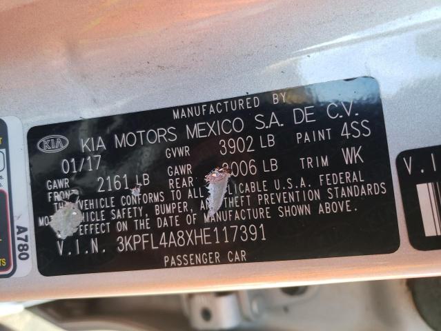 Photo 9 VIN: 3KPFL4A8XHE117391 - KIA FORTE EX 