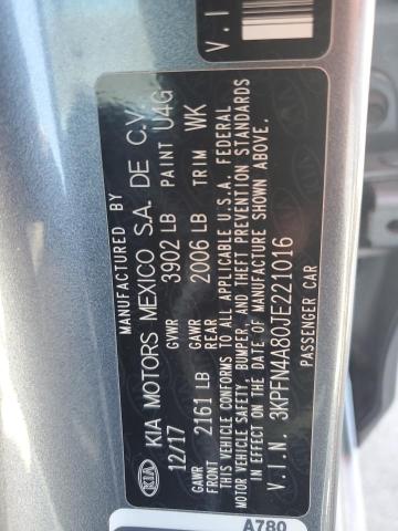 Photo 12 VIN: 3KPFN4A80JE221016 - KIA FORTE EX 