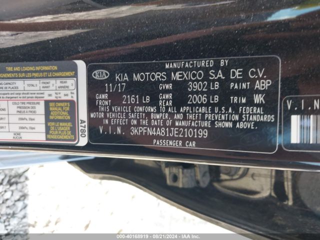 Photo 8 VIN: 3KPFN4A81JE210199 - KIA FORTE 