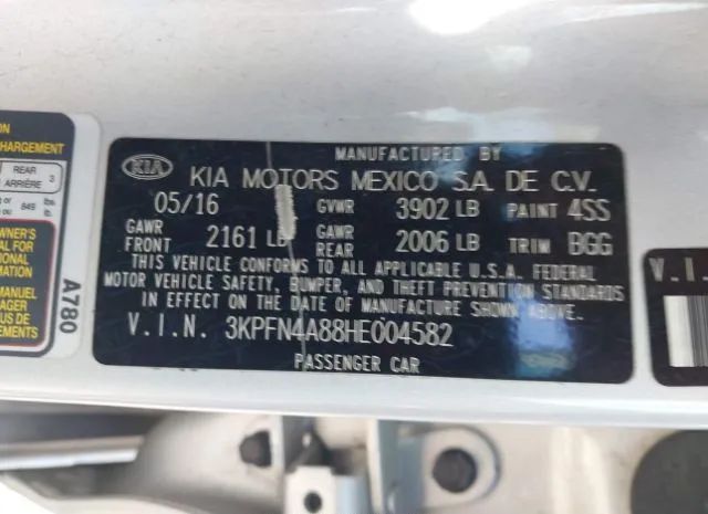 Photo 8 VIN: 3KPFN4A88HE004582 - KIA FORTE 