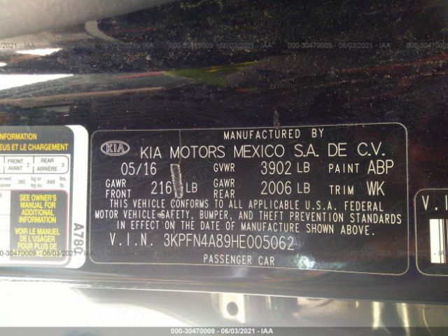 Photo 8 VIN: 3KPFN4A89HE005062 - KIA FORTE 