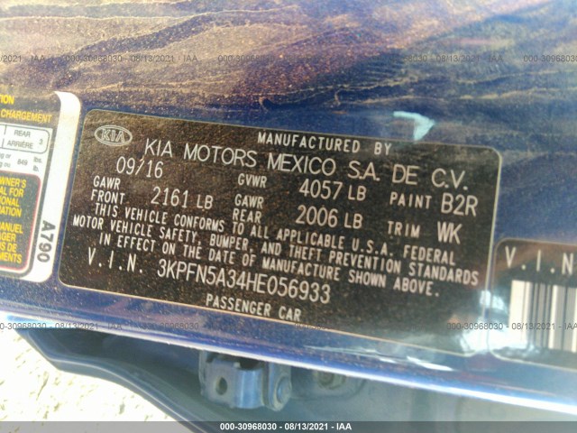 Photo 8 VIN: 3KPFN5A34HE056933 - KIA FORTE5 