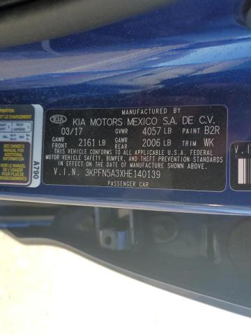 Photo 11 VIN: 3KPFN5A3XHE140139 - KIA FORTE EX 