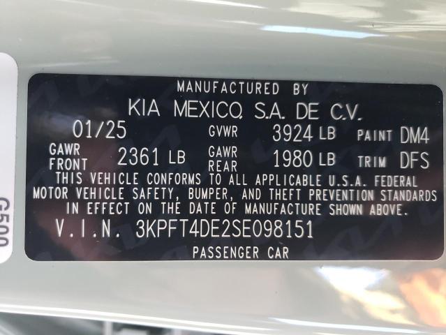 Photo 11 VIN: 3KPFT4DE2SE098151 - KIA K4 LX 