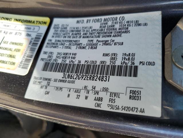 Photo 12 VIN: 3LN6L2G92ER824831 - LINCOLN MKZ 