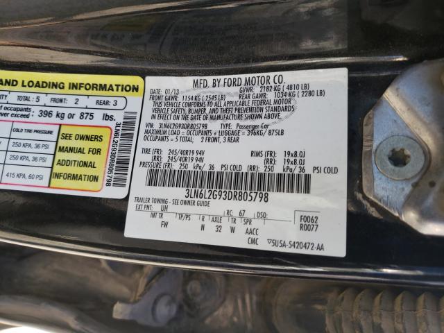 Photo 9 VIN: 3LN6L2G93DR805798 - LINCOLN MKZ 