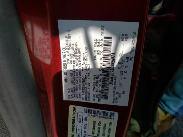 Photo 9 VIN: 3LN6L2G93DR826974 - LINCOLN MKZ 