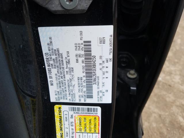 Photo 9 VIN: 3LN6L2G93ER804250 - LINCOLN MKZ 