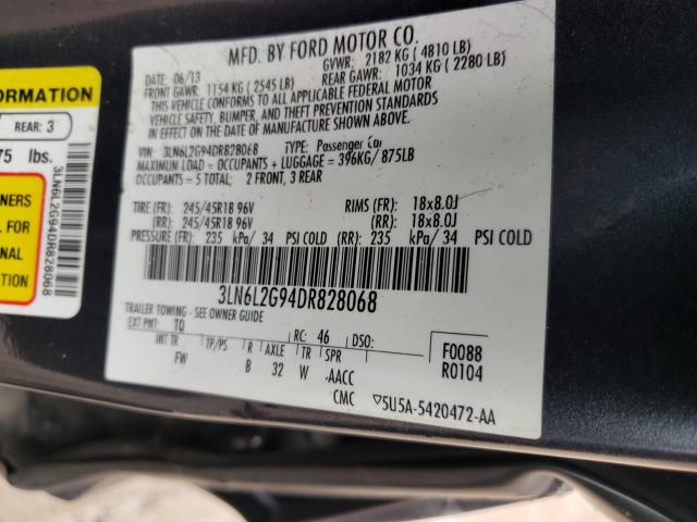 Photo 9 VIN: 3LN6L2G94DR828068 - LINCOLN MKZ 