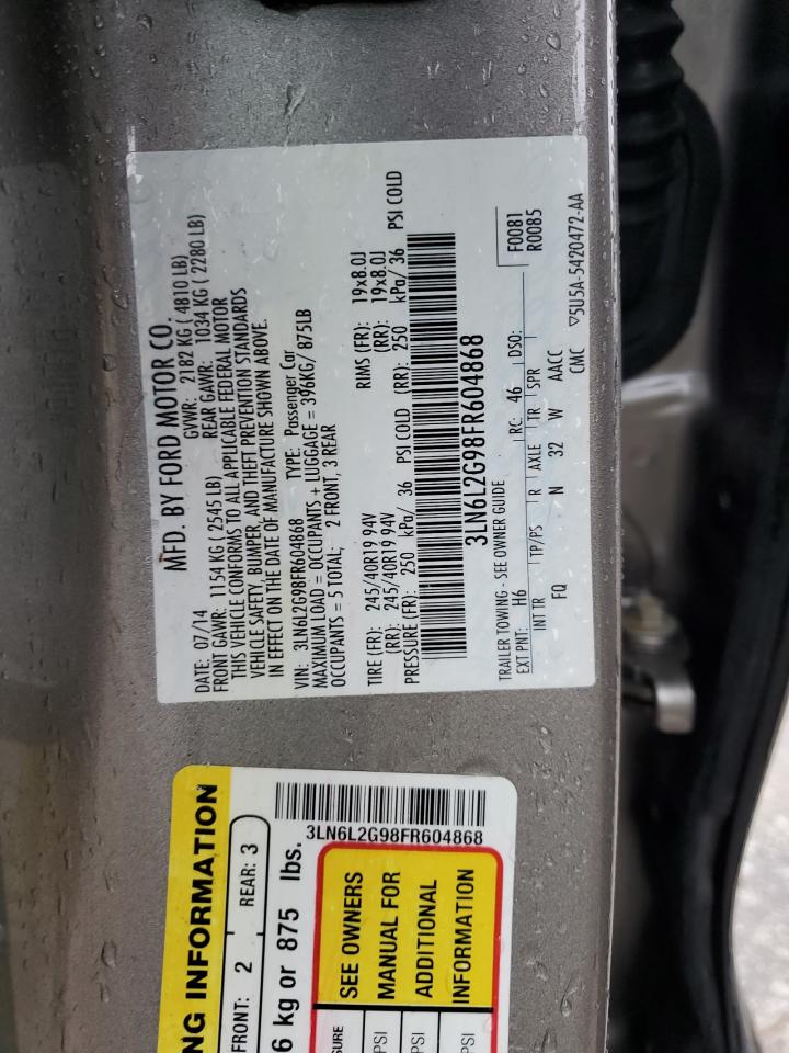 Photo 11 VIN: 3LN6L2G98FR604868 - LINCOLN MKZ 