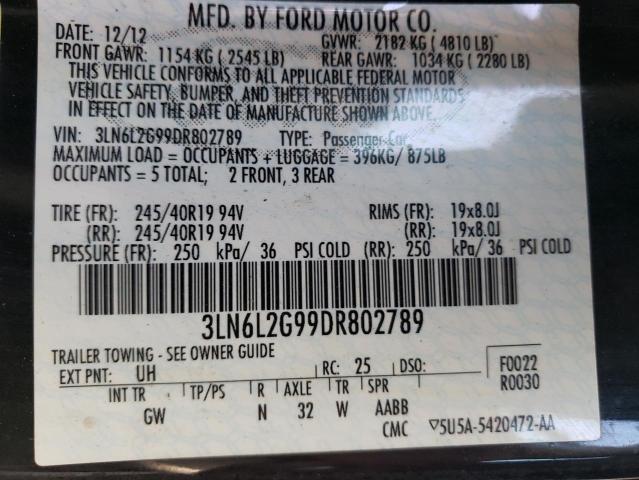 Photo 12 VIN: 3LN6L2G99DR802789 - LINCOLN MKZ 