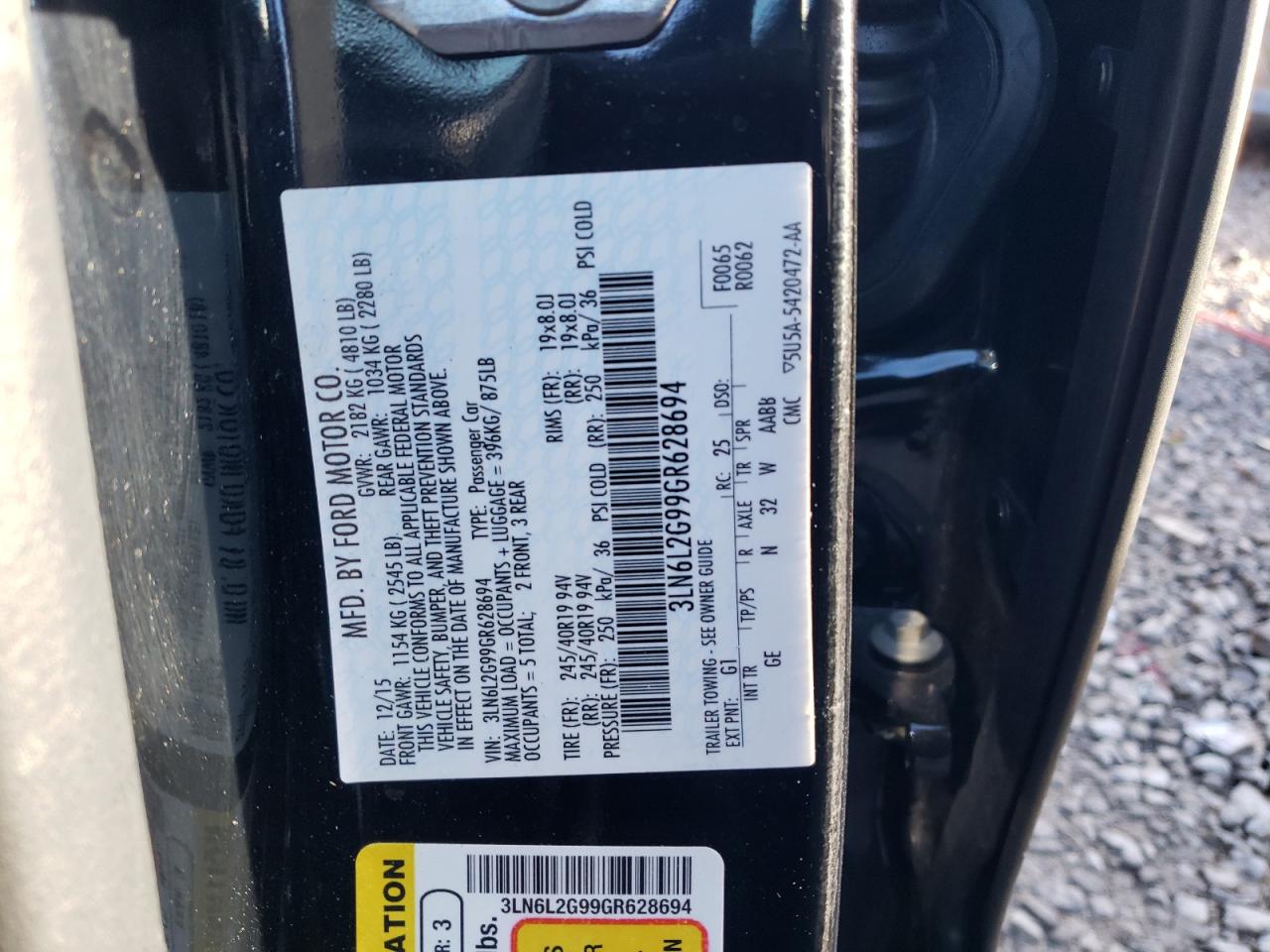 Photo 11 VIN: 3LN6L2G99GR628694 - LINCOLN MKZ 