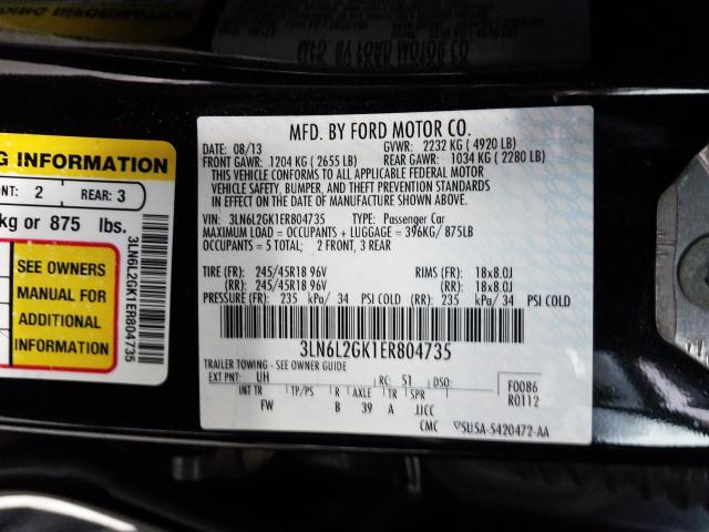 Photo 9 VIN: 3LN6L2GK1ER804735 - LINCOLN MKZ 