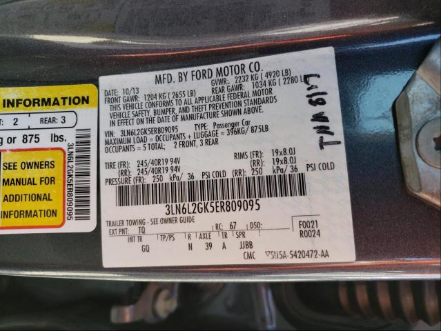 Photo 9 VIN: 3LN6L2GK5ER809095 - LINCOLN MKZ 