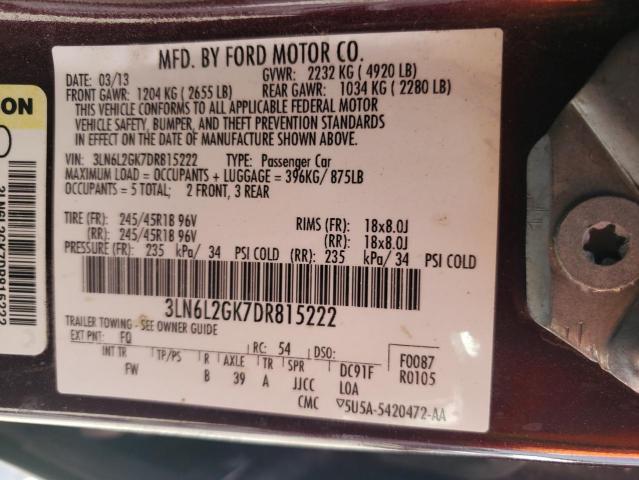 Photo 12 VIN: 3LN6L2GK7DR815222 - LINCOLN MKZ 