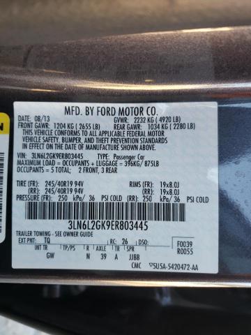 Photo 9 VIN: 3LN6L2GK9ER803445 - LINCOLN MKZ 