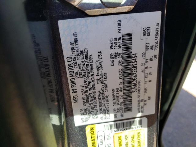 Photo 11 VIN: 3LN6L2GKXER825454 - LINCOLN MKZ 