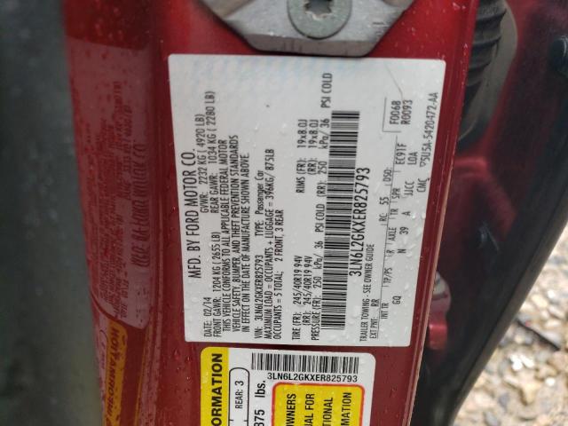 Photo 11 VIN: 3LN6L2GKXER825793 - LINCOLN MKZ 