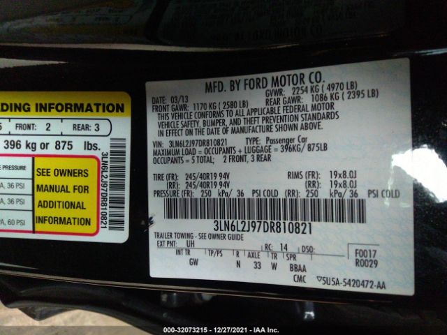 Photo 8 VIN: 3LN6L2J97DR810821 - LINCOLN MKZ 