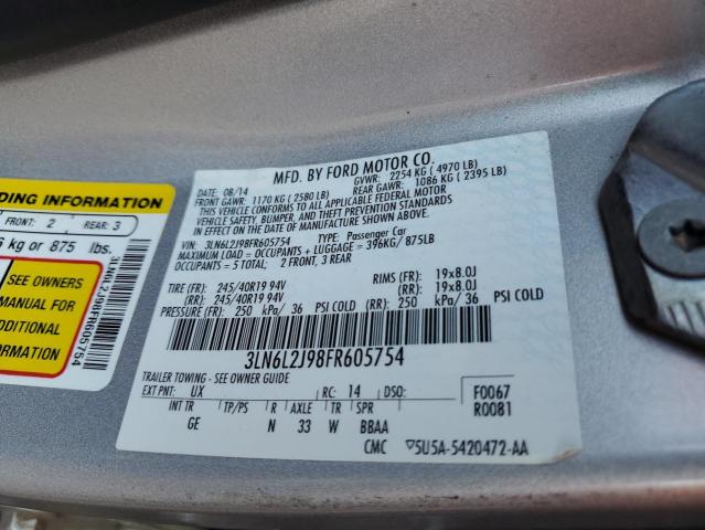 Photo 11 VIN: 3LN6L2J98FR605754 - LINCOLN MKZ 