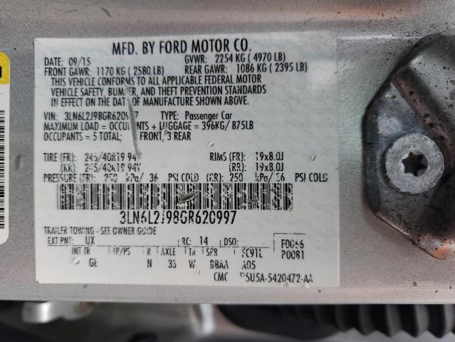 Photo 11 VIN: 3LN6L2J98GR620997 - LINCOLN MKZ 